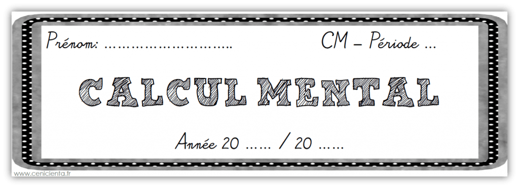 calcul mental